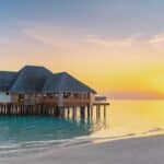 Maldives Island Water Villa Sunset