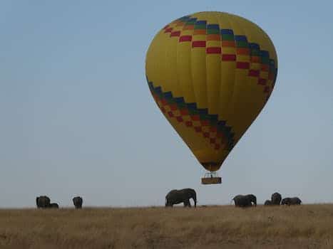 Balloon above Masai Mara, Kenia