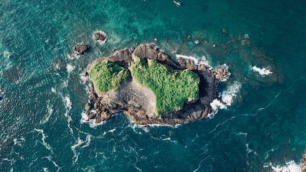 Aerial View of Green Island